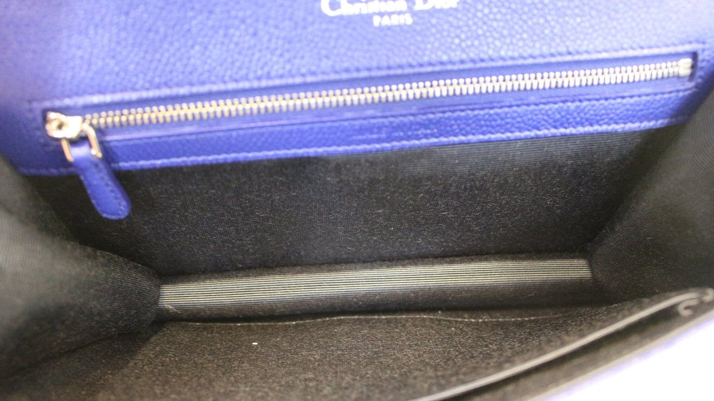 CHRISTIAN DIOR Handbag - Blue  Leather Diorama Bag