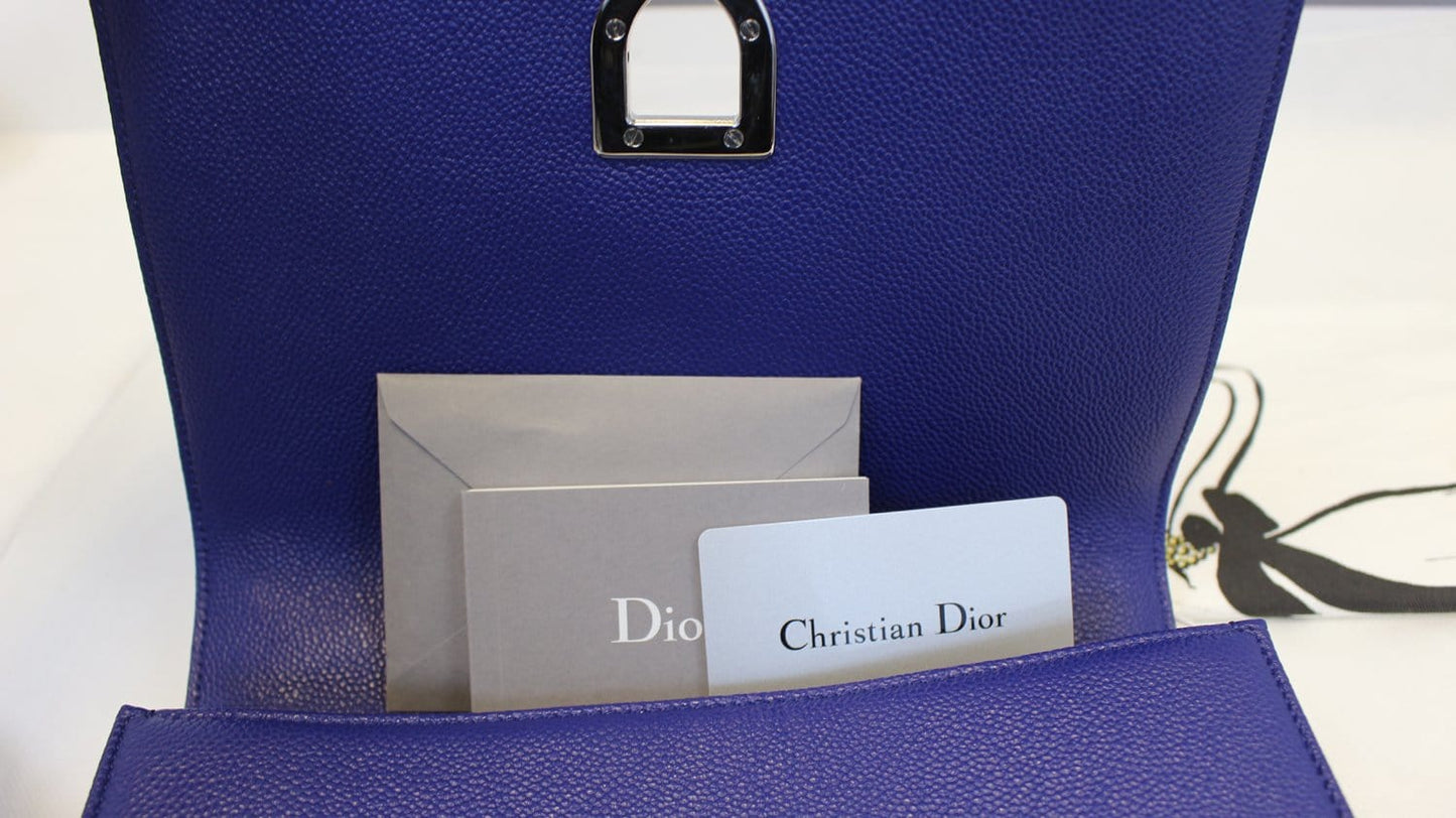 CHRISTIAN DIOR Handbag - Blue  Leather Diorama Bag