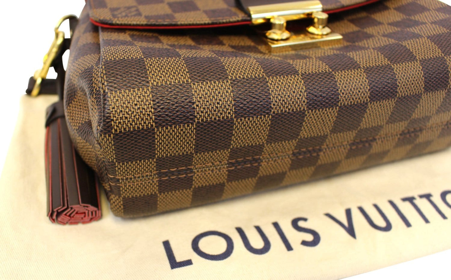 LOUIS VUITTON Damier Ebene Croisette Shoulder Bag
