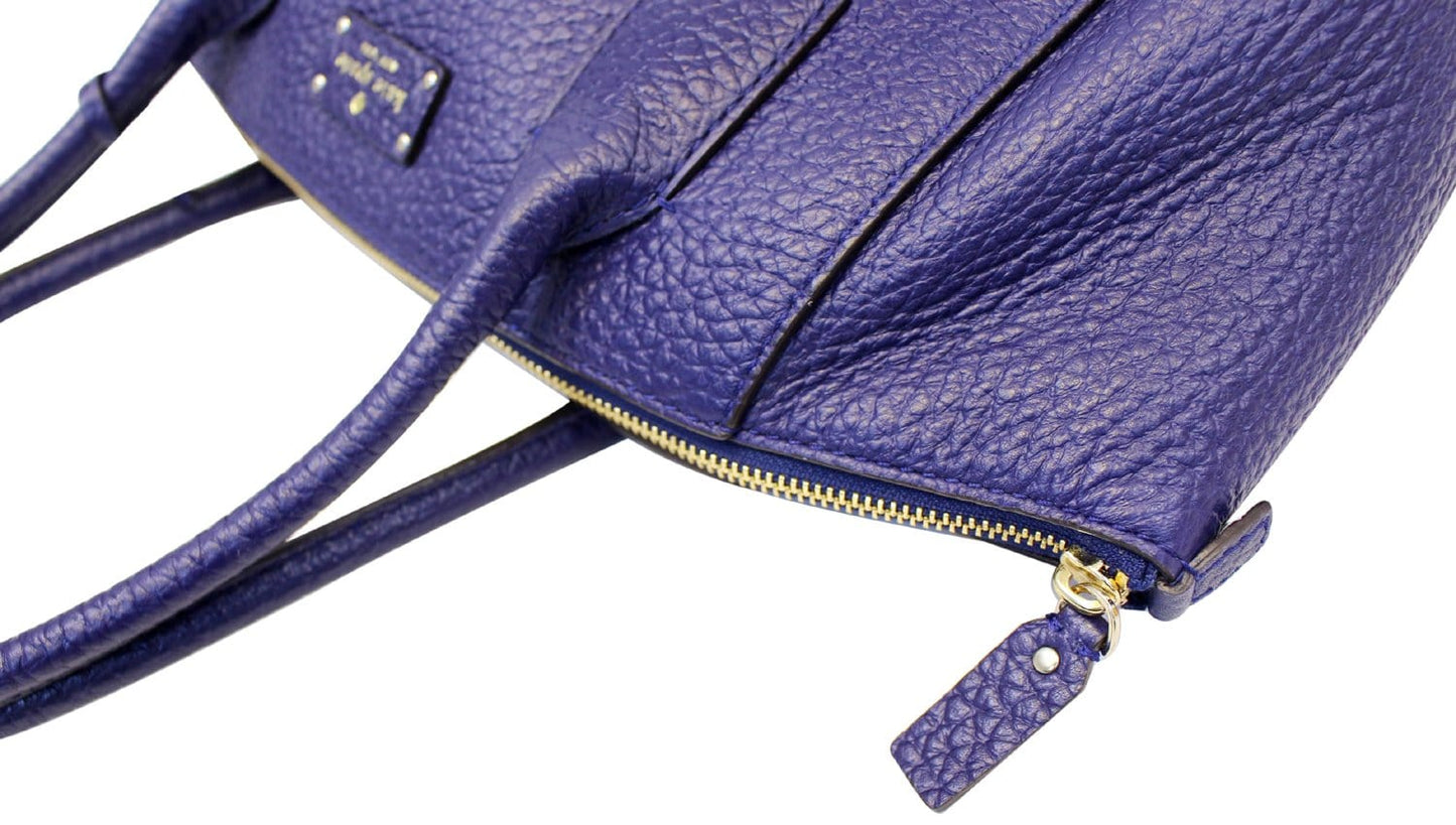 KATE SPADE Pebbled Leather Blue Shoulder Bag