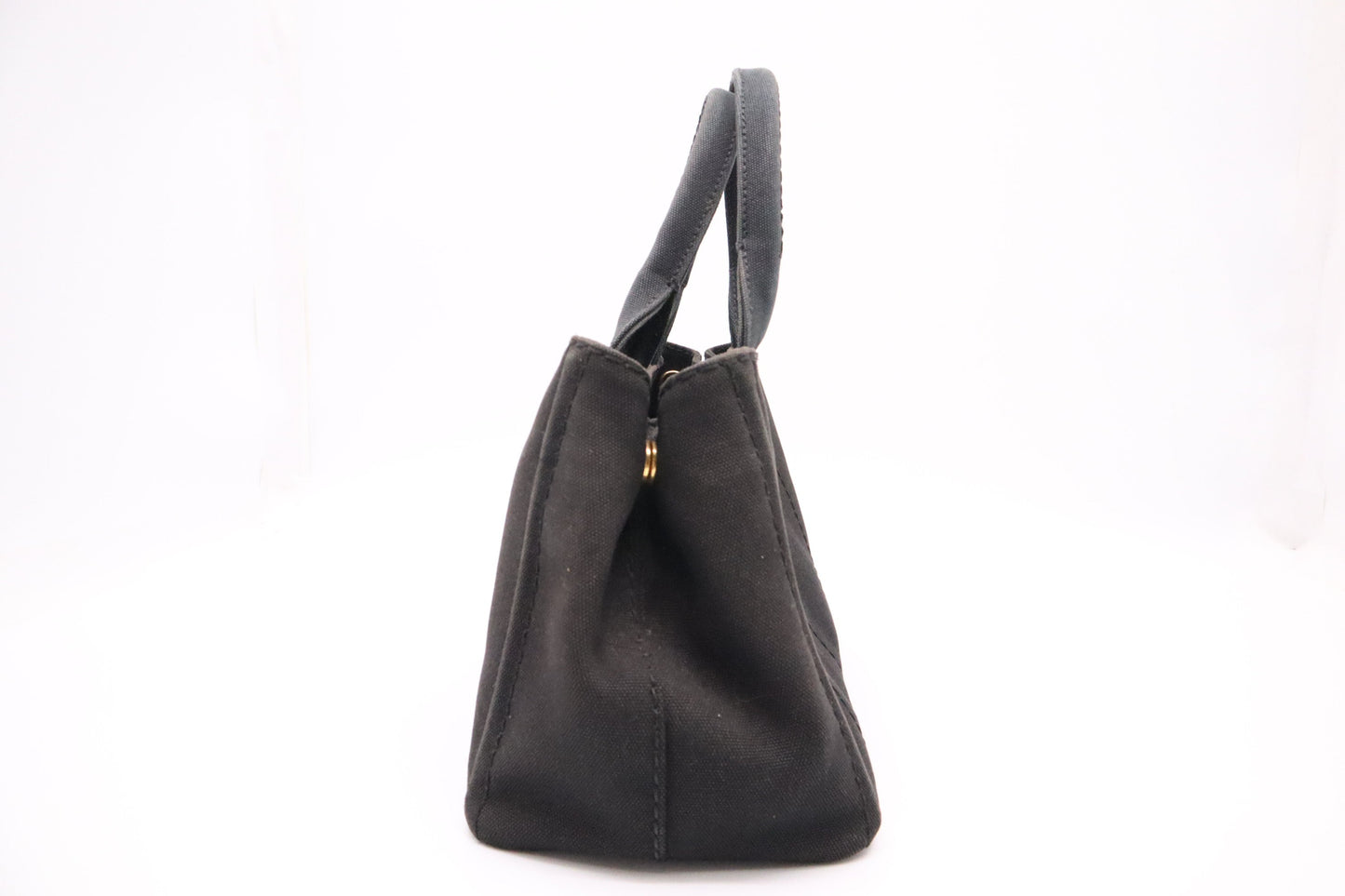 Prada Canapa Small in Black Canvas