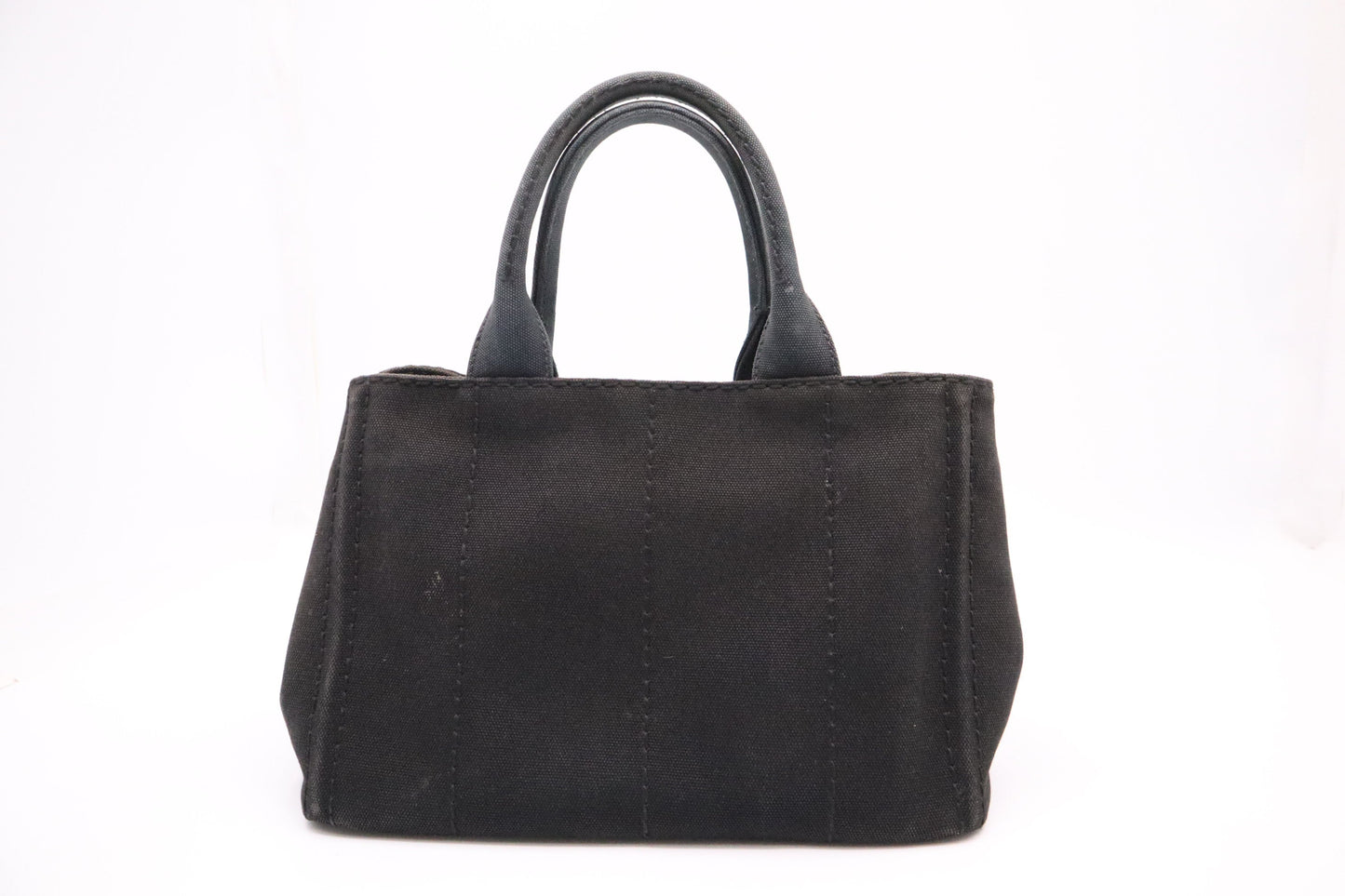 Prada Canapa Small in Black Canvas