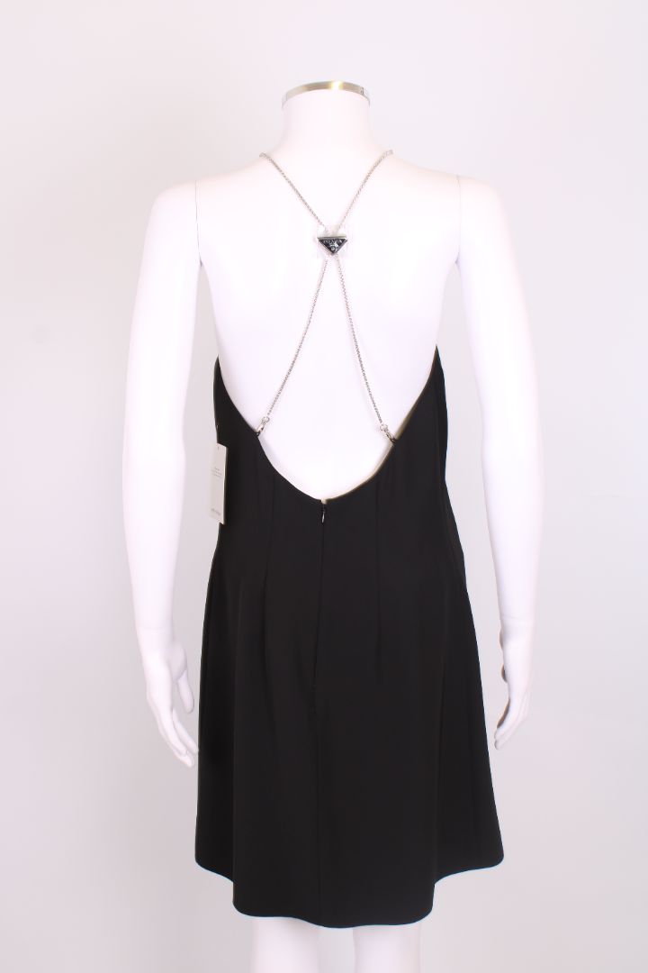 Prada Chain Strap Slip Dress Black S