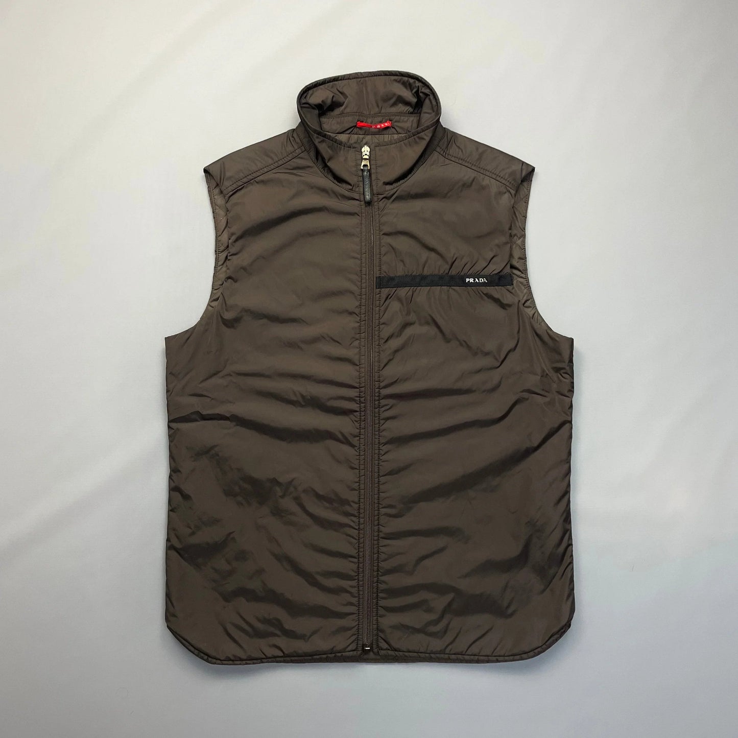 Prada Linea Rossa 2007 Dark Brown Nylon Gilet