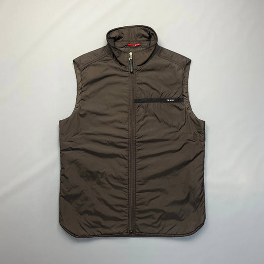 Prada Linea Rossa 2007 Dark Brown Nylon Gilet