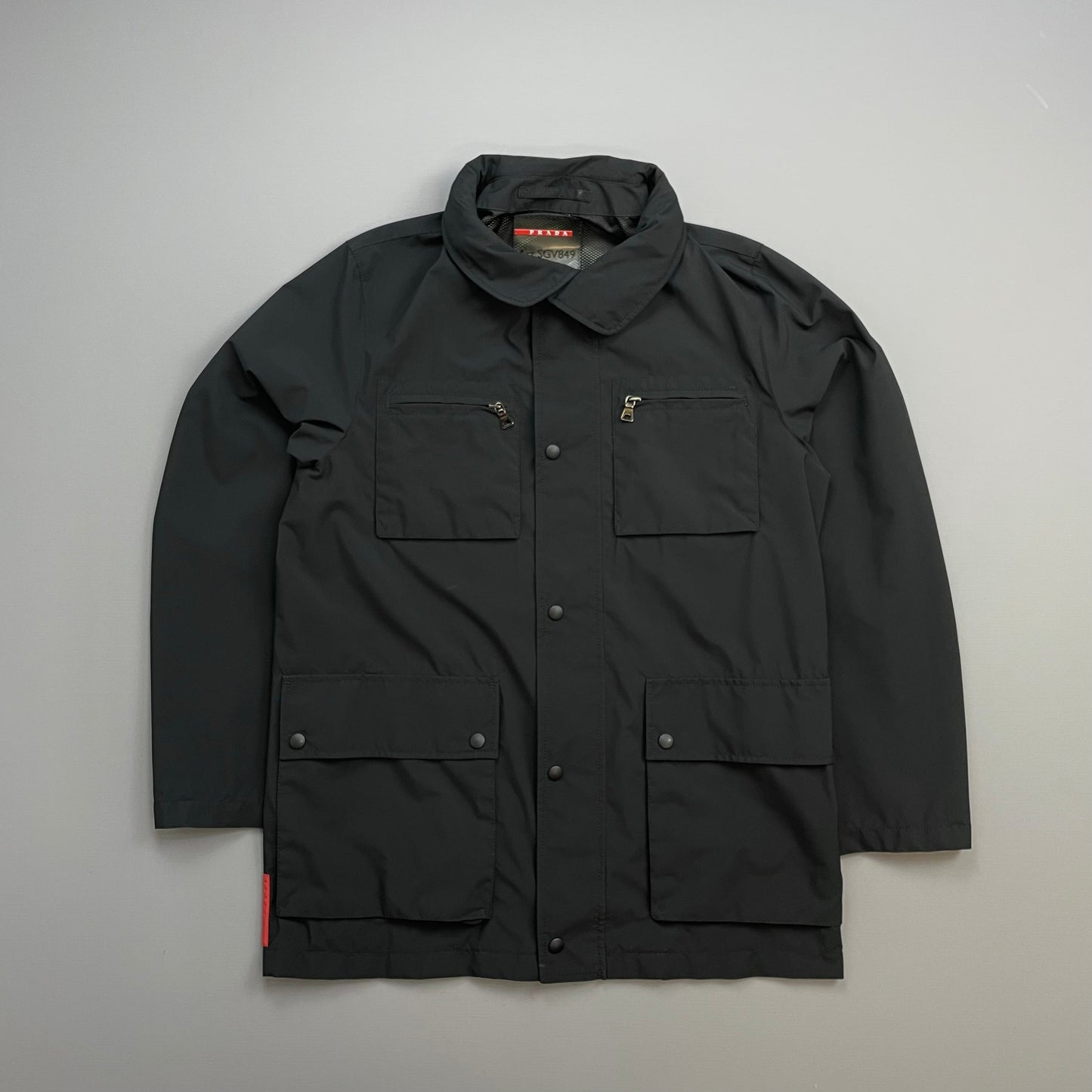 Prada Sport Black 2008 Concealed Hood Field Jacket