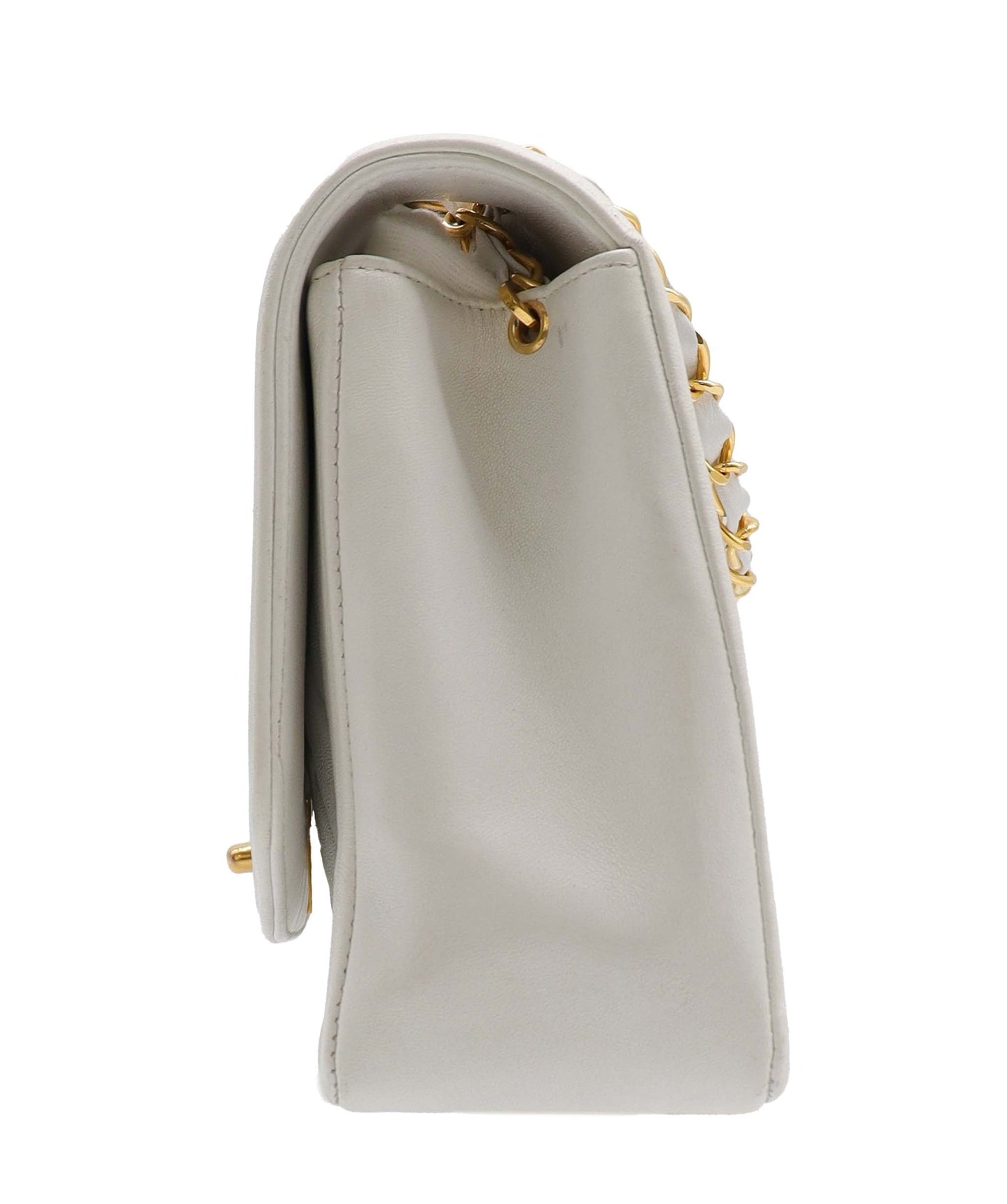 Chanel Diana Flap Bag White Lambskin C23073249 ASC5868
