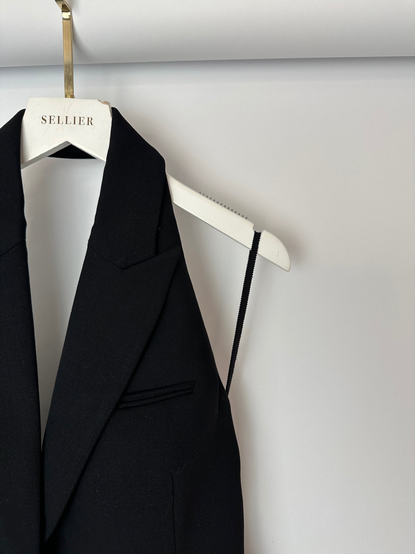 A.L.C Black Tailored Waistcoat and Wide Leg Tro r Set Top Size US 0 (UK 4) Tro rs Size US 2 (UK 6)