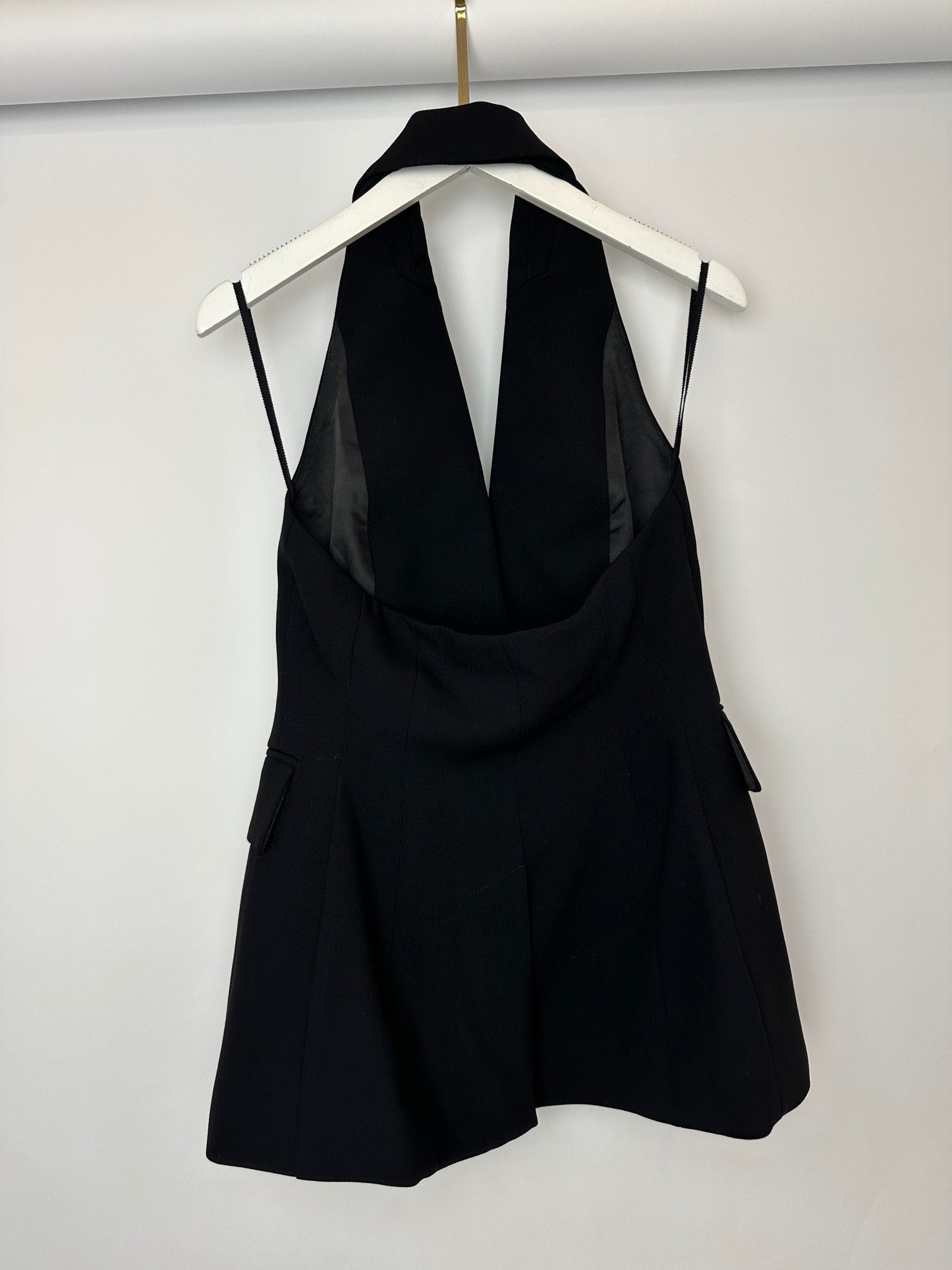 A.L.C Black Tailored Waistcoat and Wide Leg Tro r Set Top Size US 0 (UK 4) Tro rs Size US 2 (UK 6)