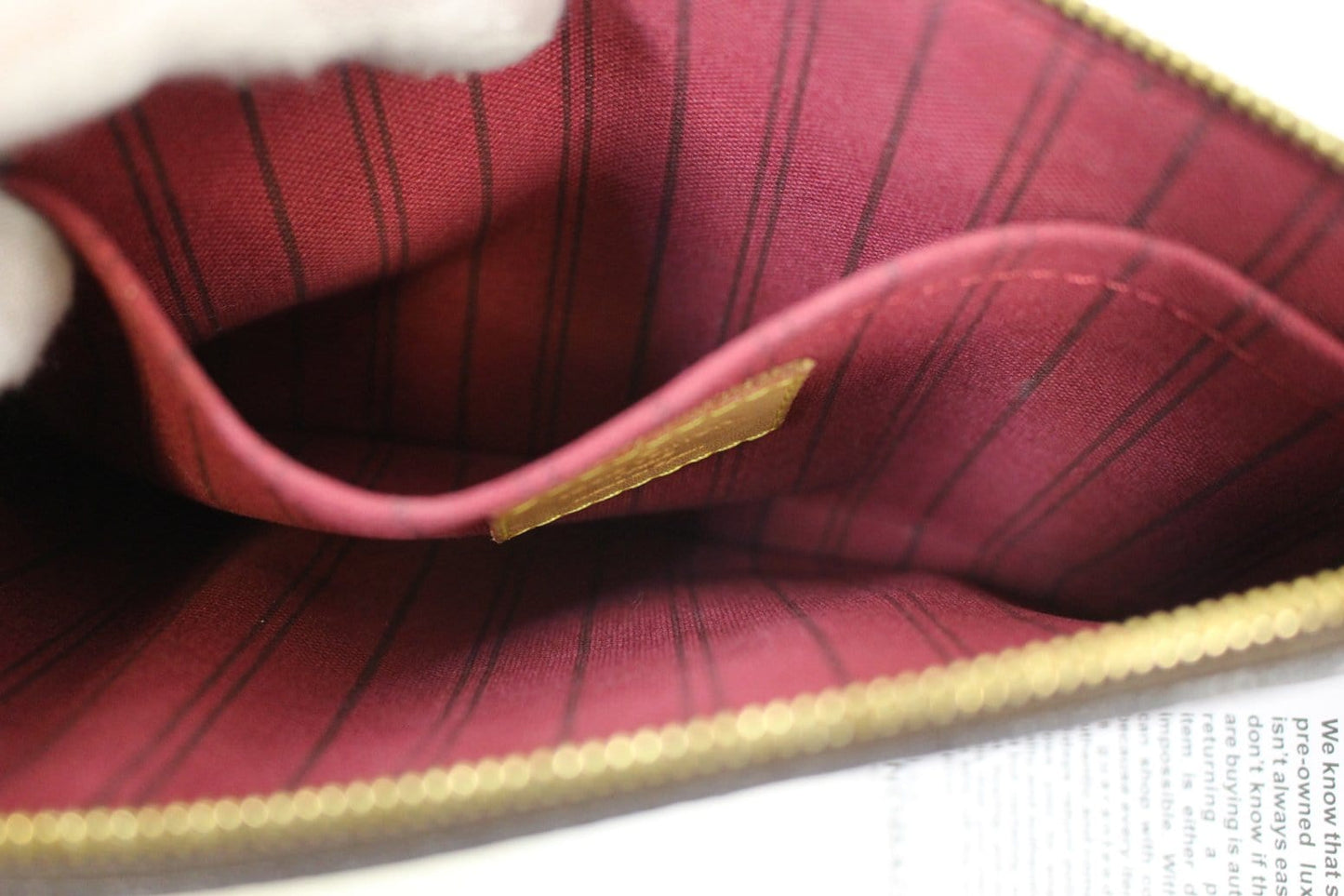 LOUIS VUITTON   Pochette Wristlet Fuchsia Monogram Neverfull MM