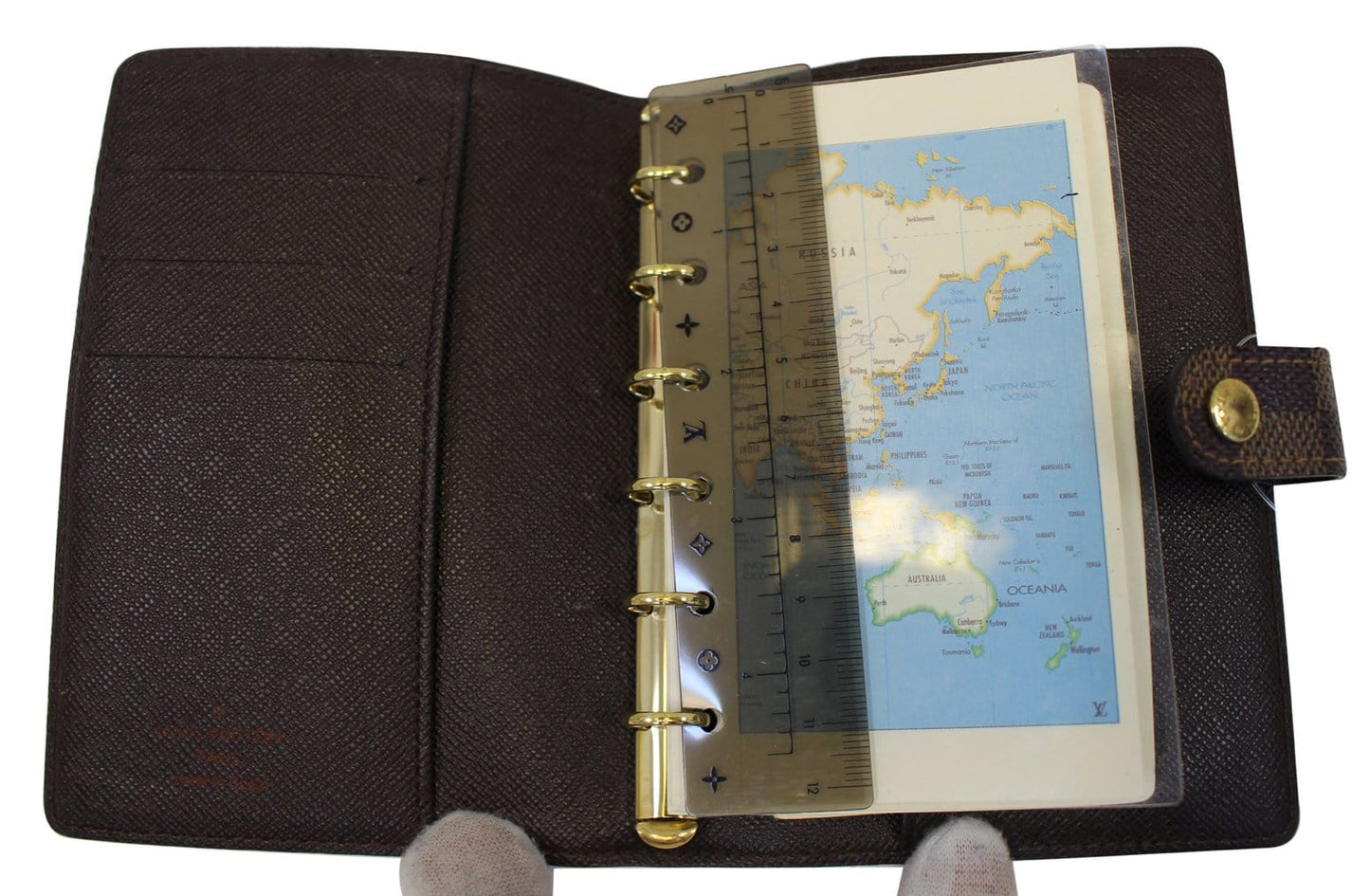 LOUIS VUITTON Damier Ebene Agenda PM Day Planner Cover