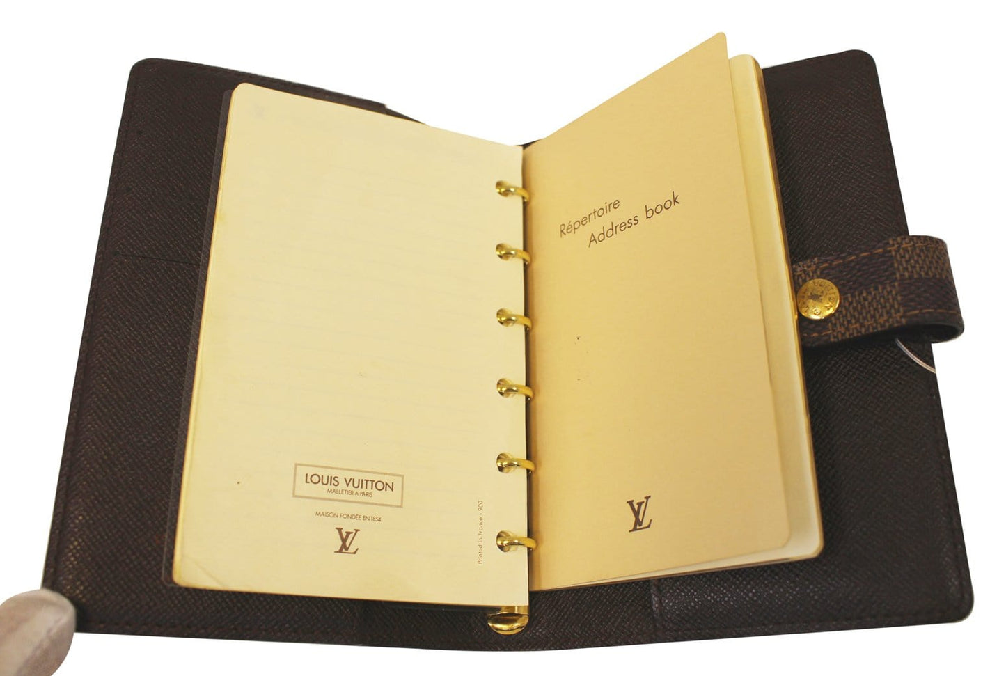 LOUIS VUITTON Damier Ebene Agenda PM Day Planner Cover