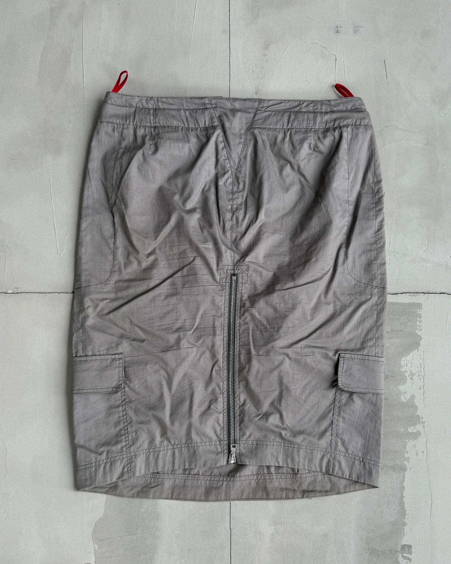 PRADA BUCKLE CARGO MIDI SKIRT - M/L