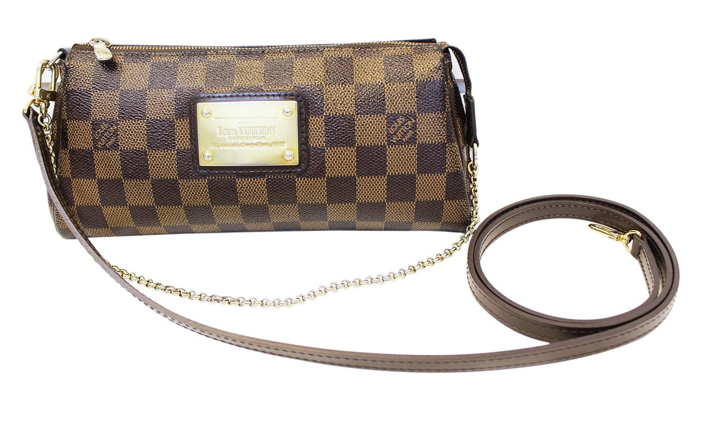 LOUIS VUITTON Damier Ebene Eva Accessories Pouch Crossbody