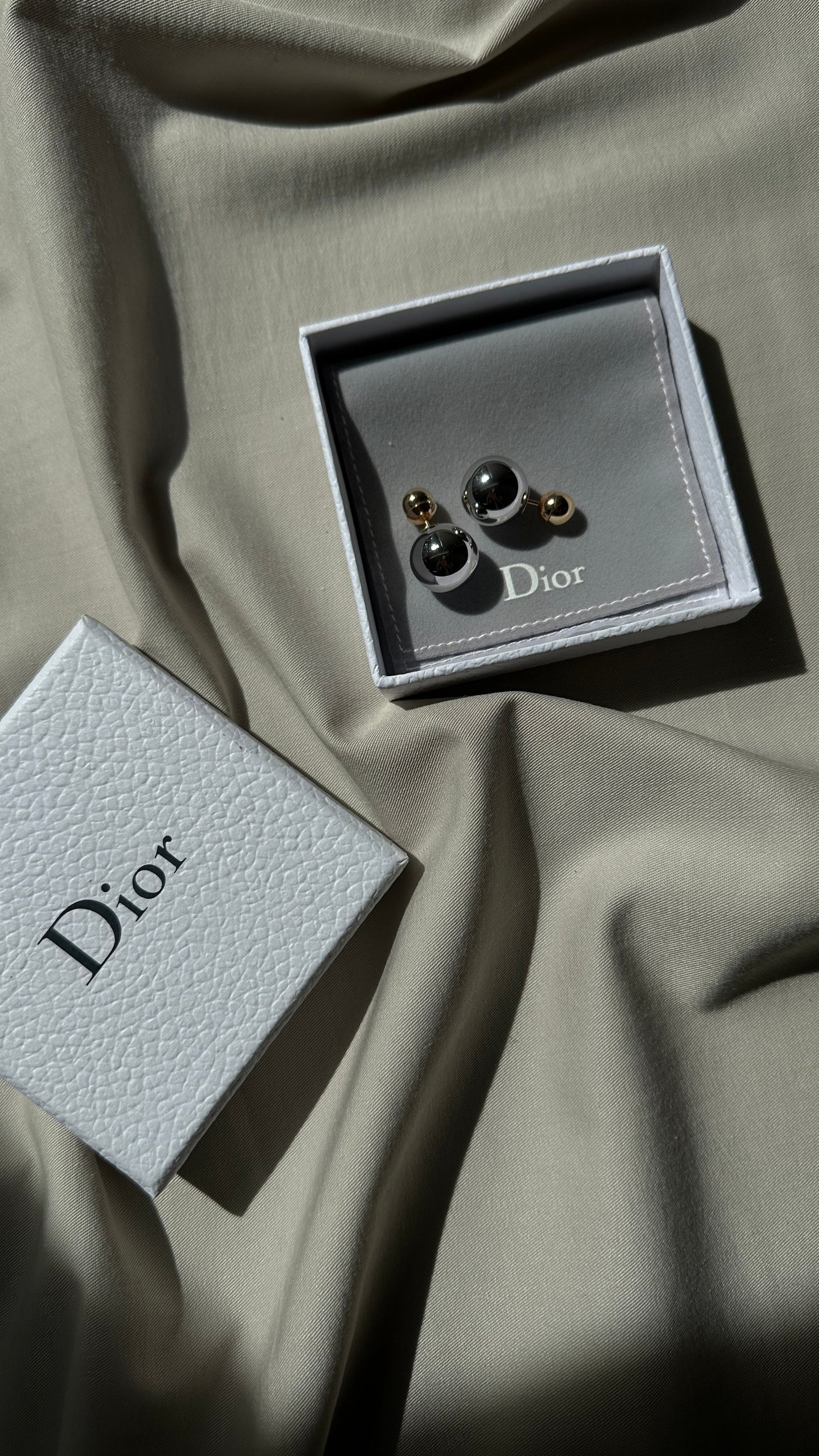 CHRISTIAN DIOR Tribal Earrings Gold Silver
