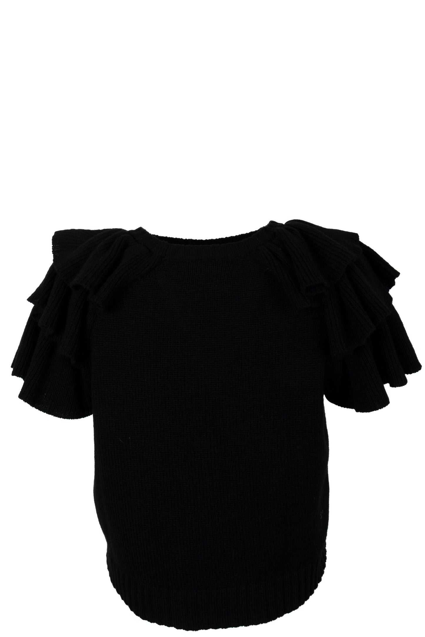CHRISTIAN DIOR Ruched Logo Knit Cashmere Black