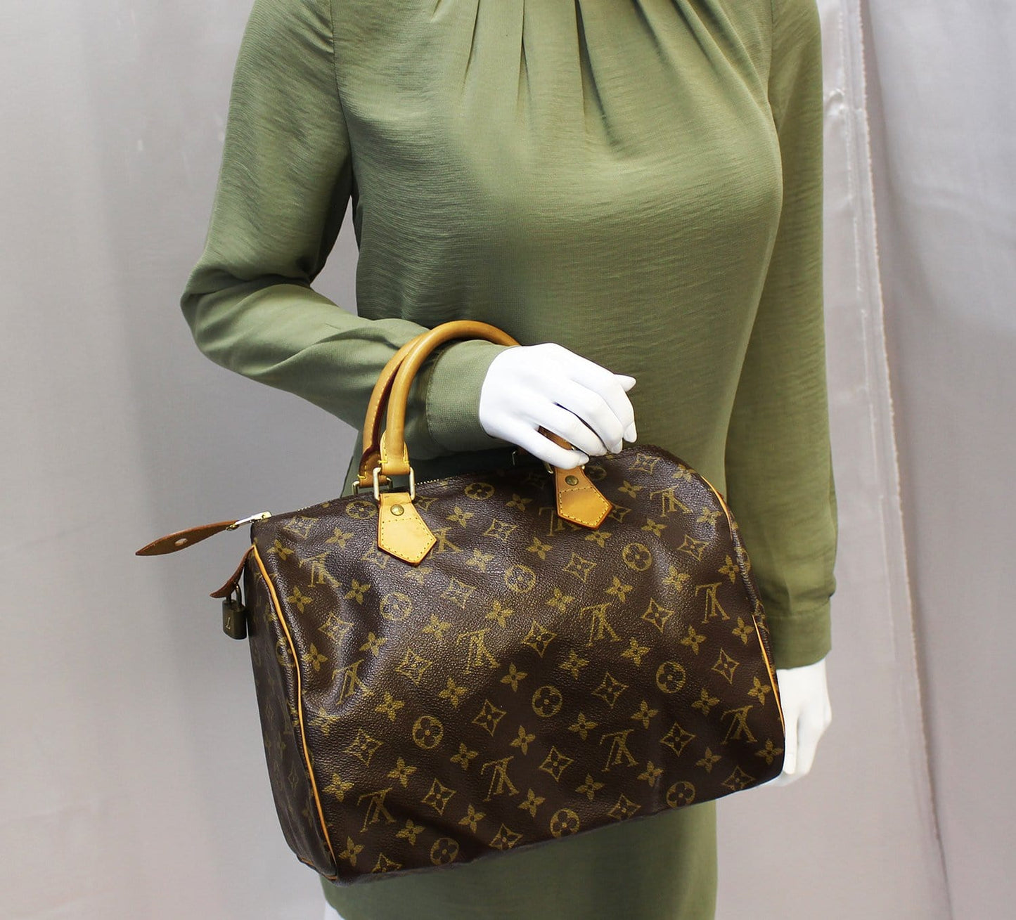 LOUIS VUITTON  Satchel Bag Monogram Canvas Speedy 30 Brown