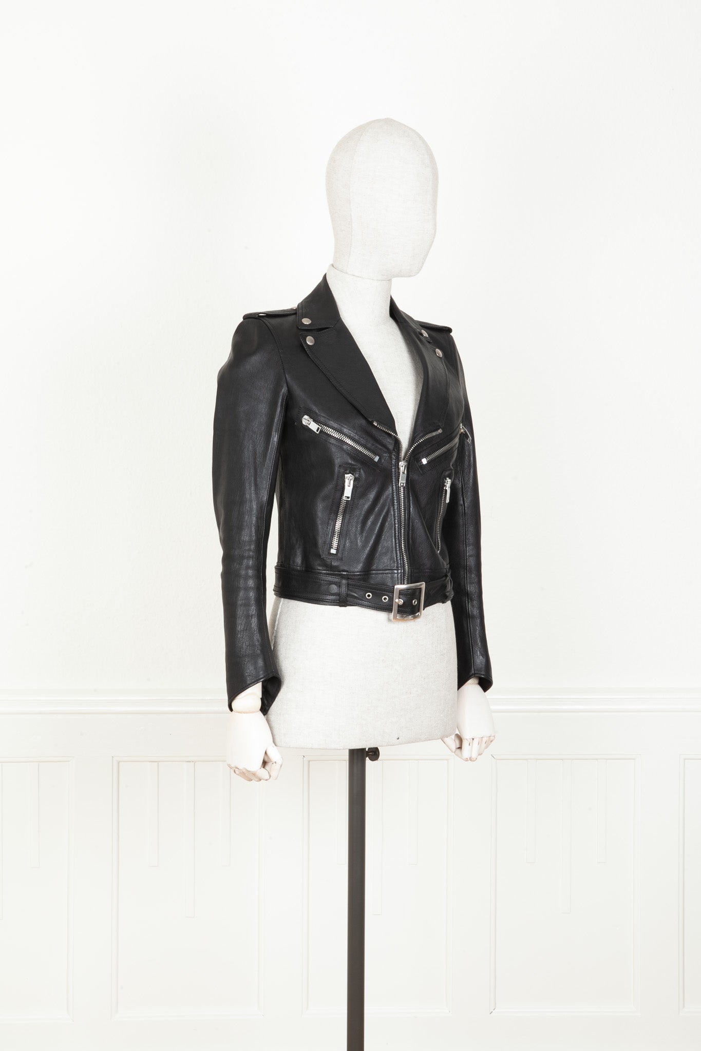 SAINT LAURENT Biker Jacket Black