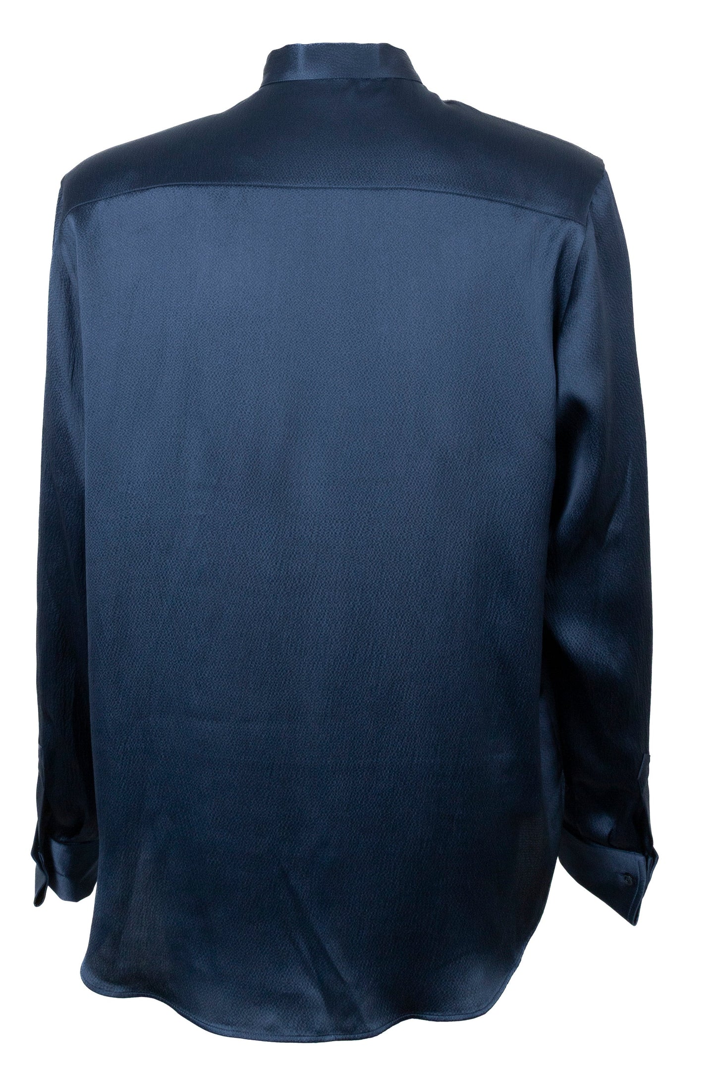 CHRISTIAN DIOR Pussy Bow Shirt Silk Petrol