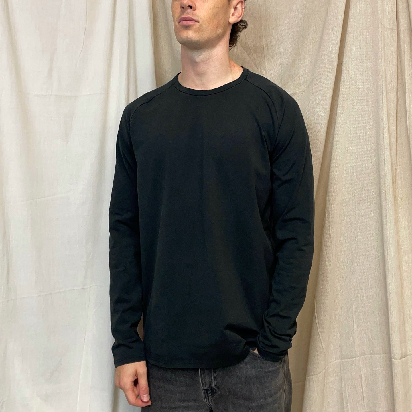 Prada Sport Black 00s Long Sleeve Rear Pocket Elastane T-Shirt