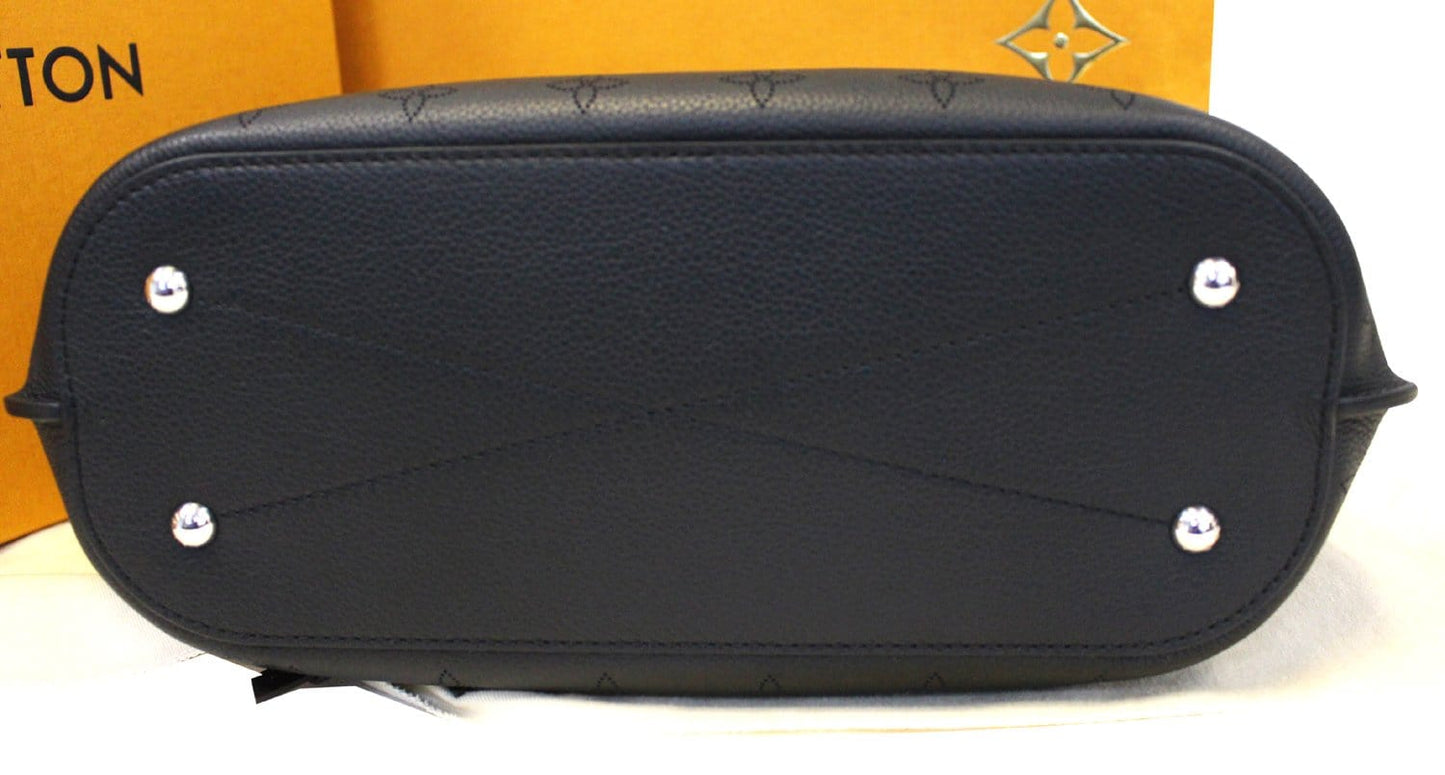 LOUIS VUITTON Girolata Mahina Black Monogram Leather Shoulder Bag