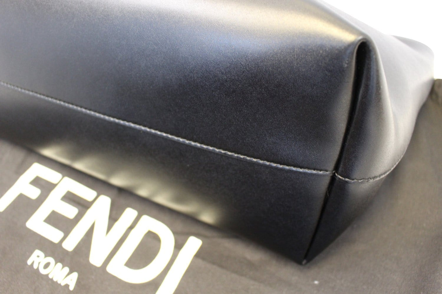FENDI Monster Roll Leather Medium Tote Bag