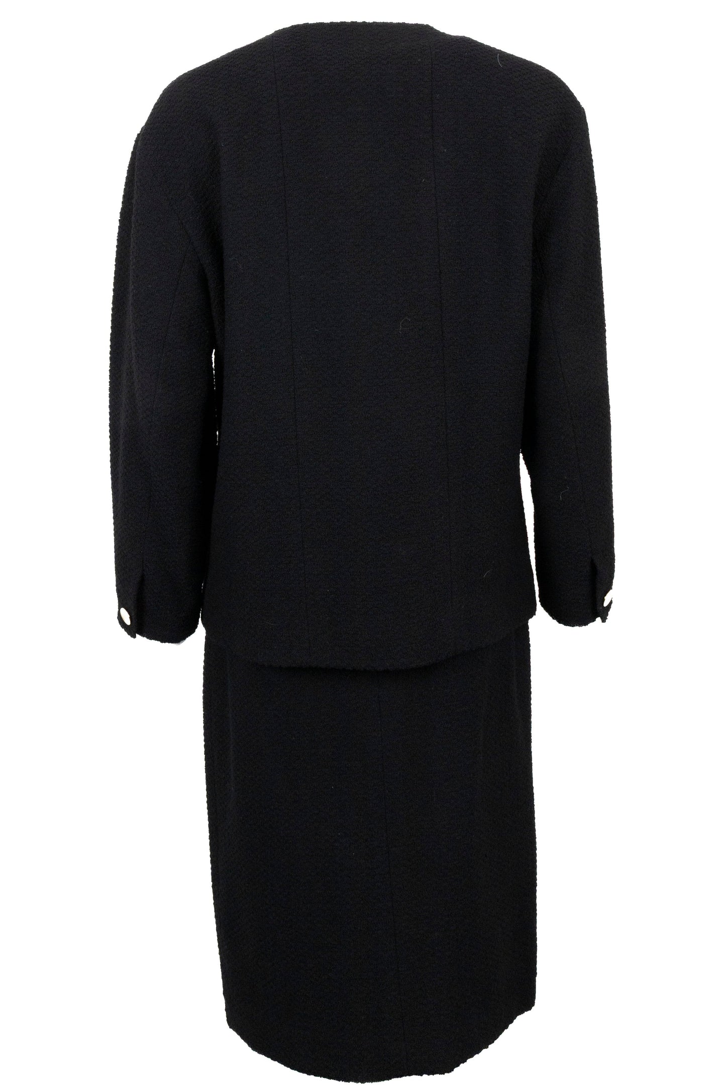 CHANEL No.5 Parfum Button Two Piece Tweed Black
