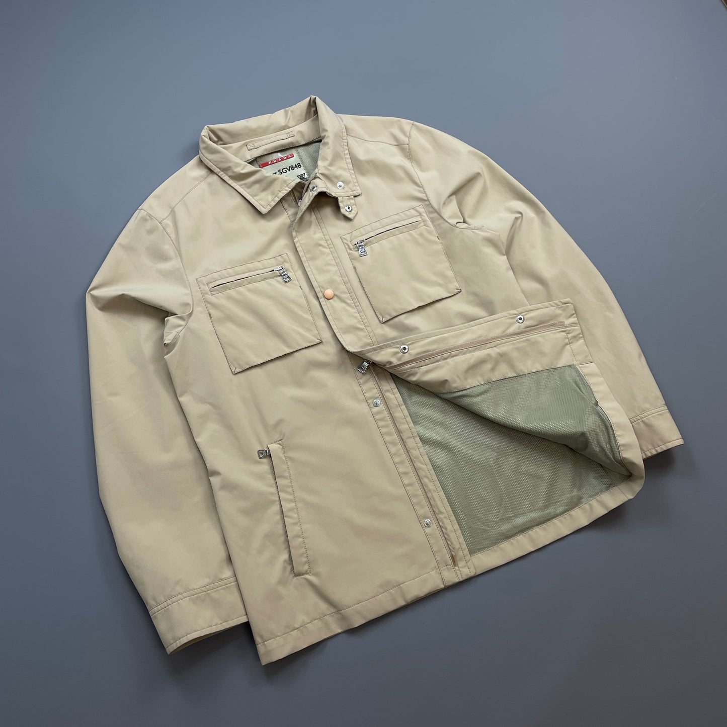 Prada Sport Beige 2007 Windstopper Multi-Pocket Field Jacket