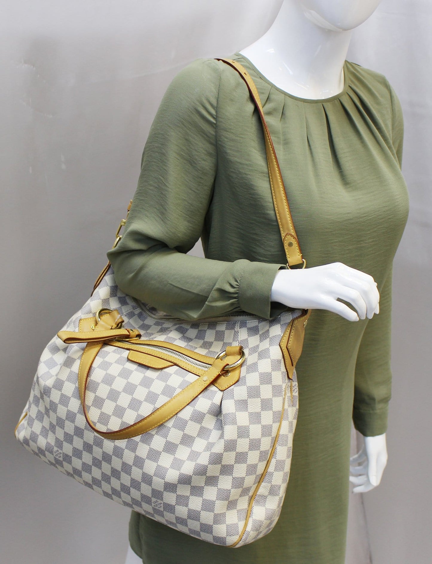 LOUIS VUITTON Shoulder Bag   Evora MM Damier Azur Tote