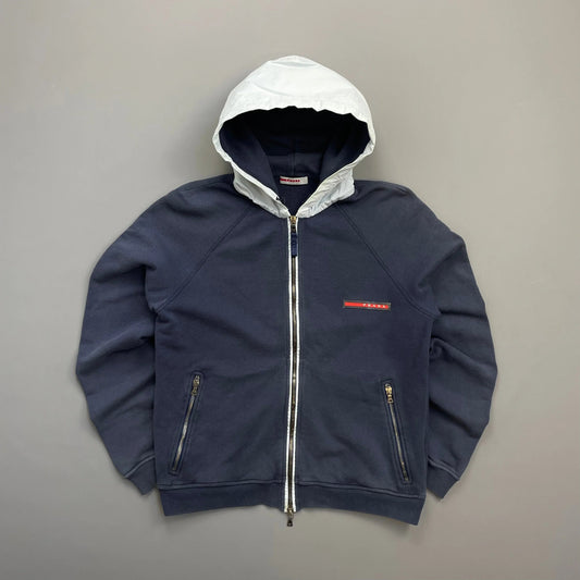 Prada Sport Navy 2006 White Cotton Hoodie