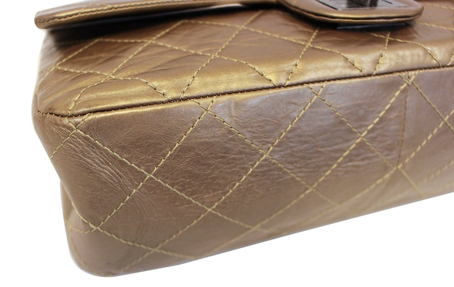 CHANEL Bronze 2.55 Reissue Quilted Classic  Leather 225 Flap Bag