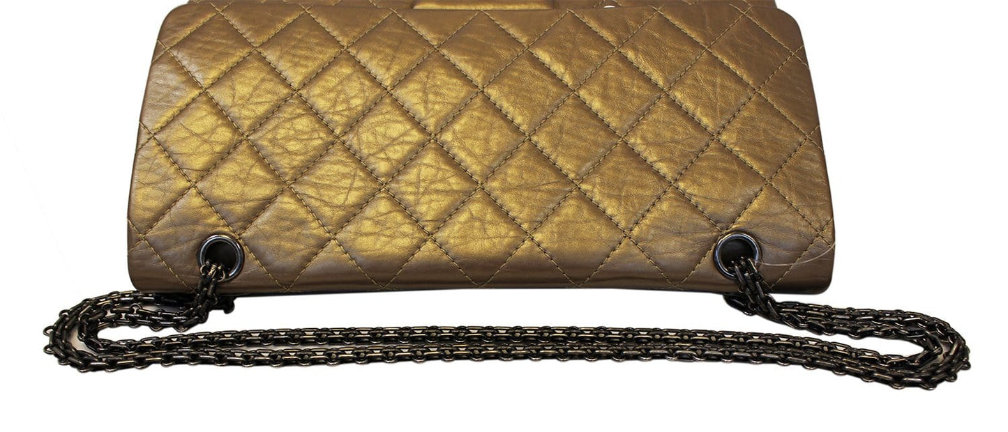 CHANEL Bronze 2.55 Reissue Quilted Classic  Leather 225 Flap Bag