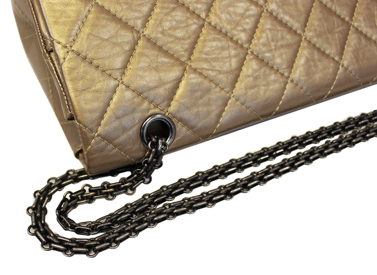 CHANEL Bronze 2.55 Reissue Quilted Classic  Leather 225 Flap Bag