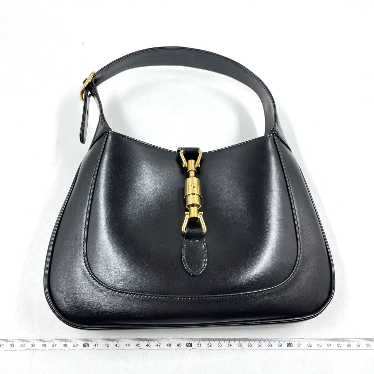 Gucci Jackie 1961 Black Leather Bag with Adjustable Strap