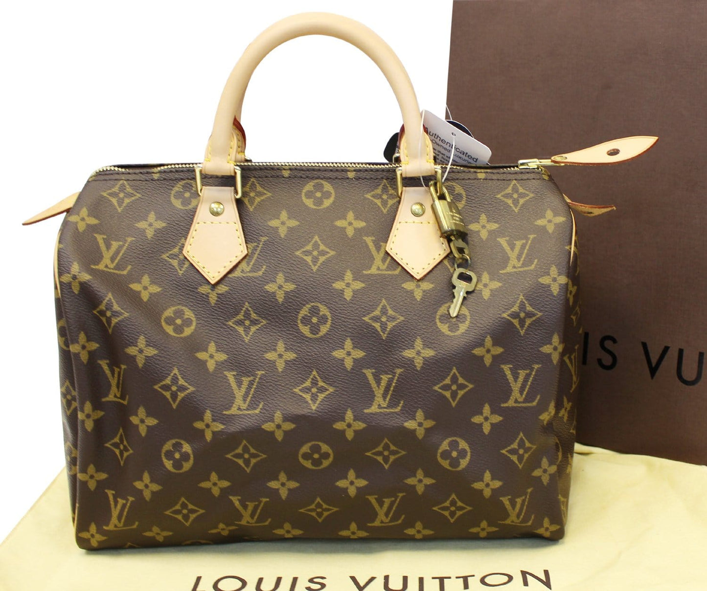 LOUIS VUITTON  Satchel Bag Monogram Canvas Speedy 30 Brown