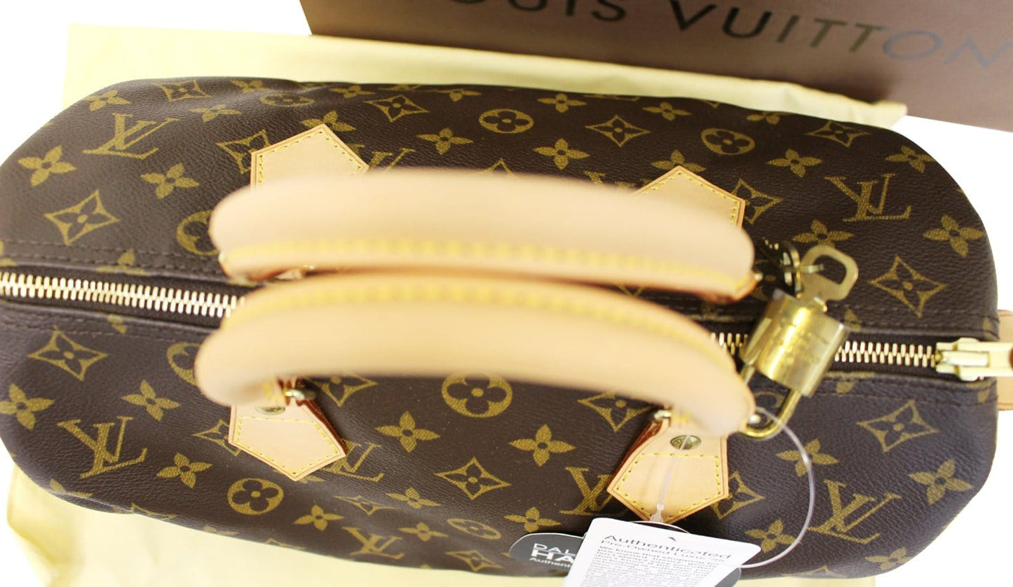 LOUIS VUITTON  Satchel Bag Monogram Canvas Speedy 30 Brown