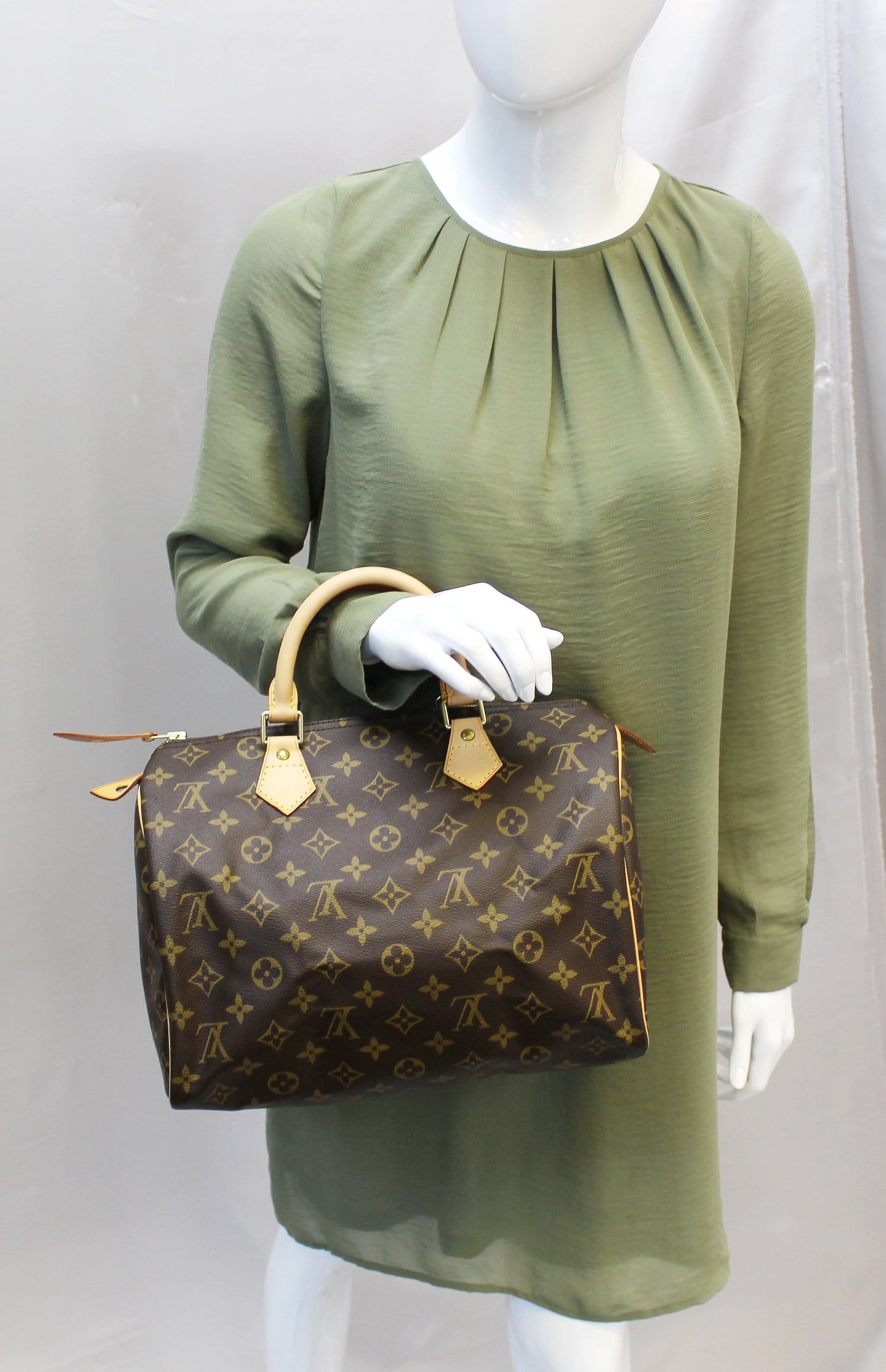 LOUIS VUITTON  Satchel Bag Monogram Canvas Speedy 30 Brown