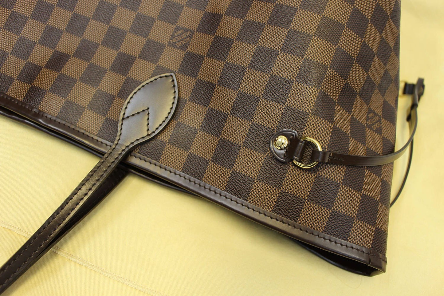LOUIS VUITTON  Bag Damier Ebene Brown Neverfull GM Tote