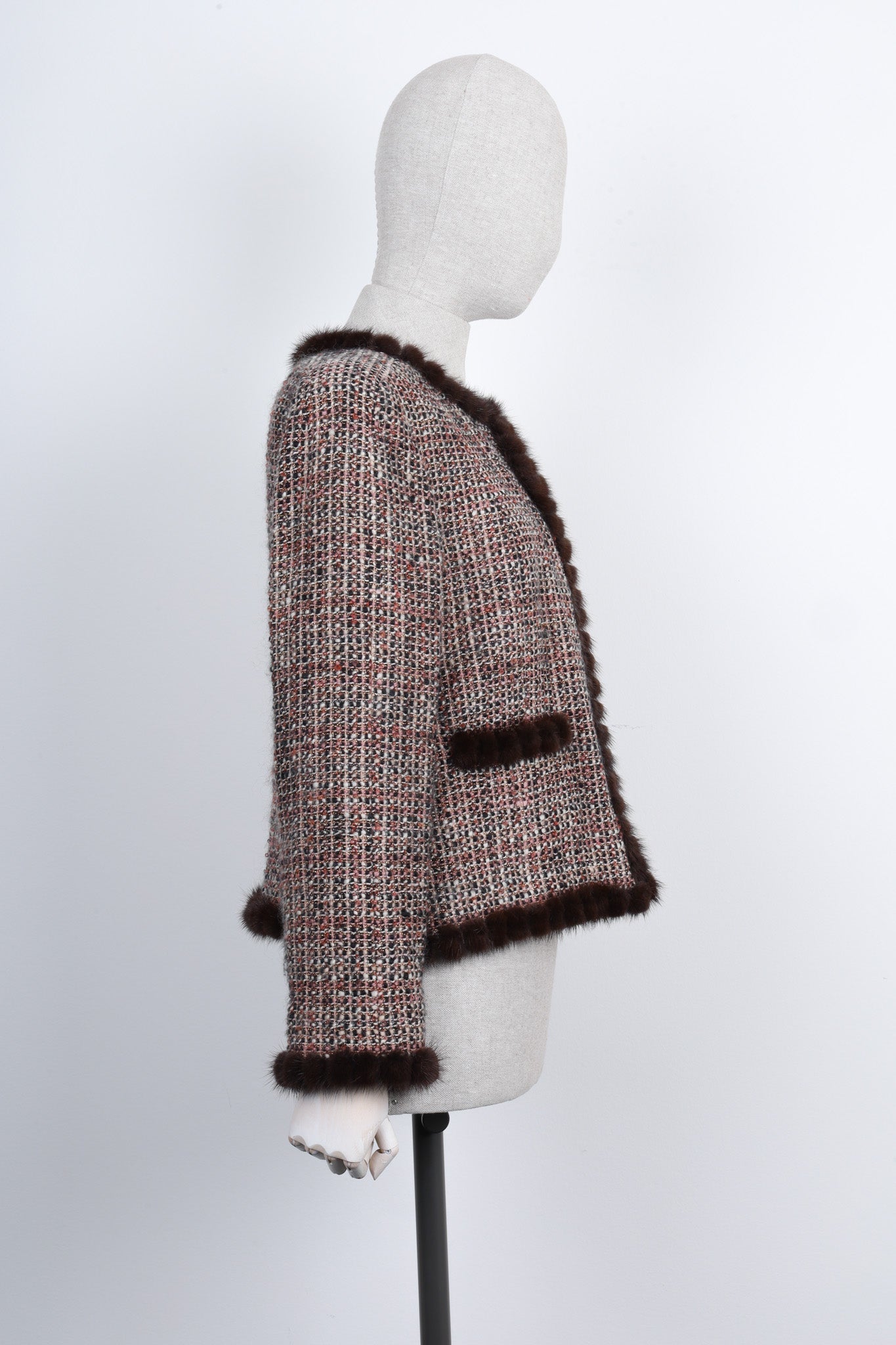 CHANEL  2003 Jacket Tweed and Fur