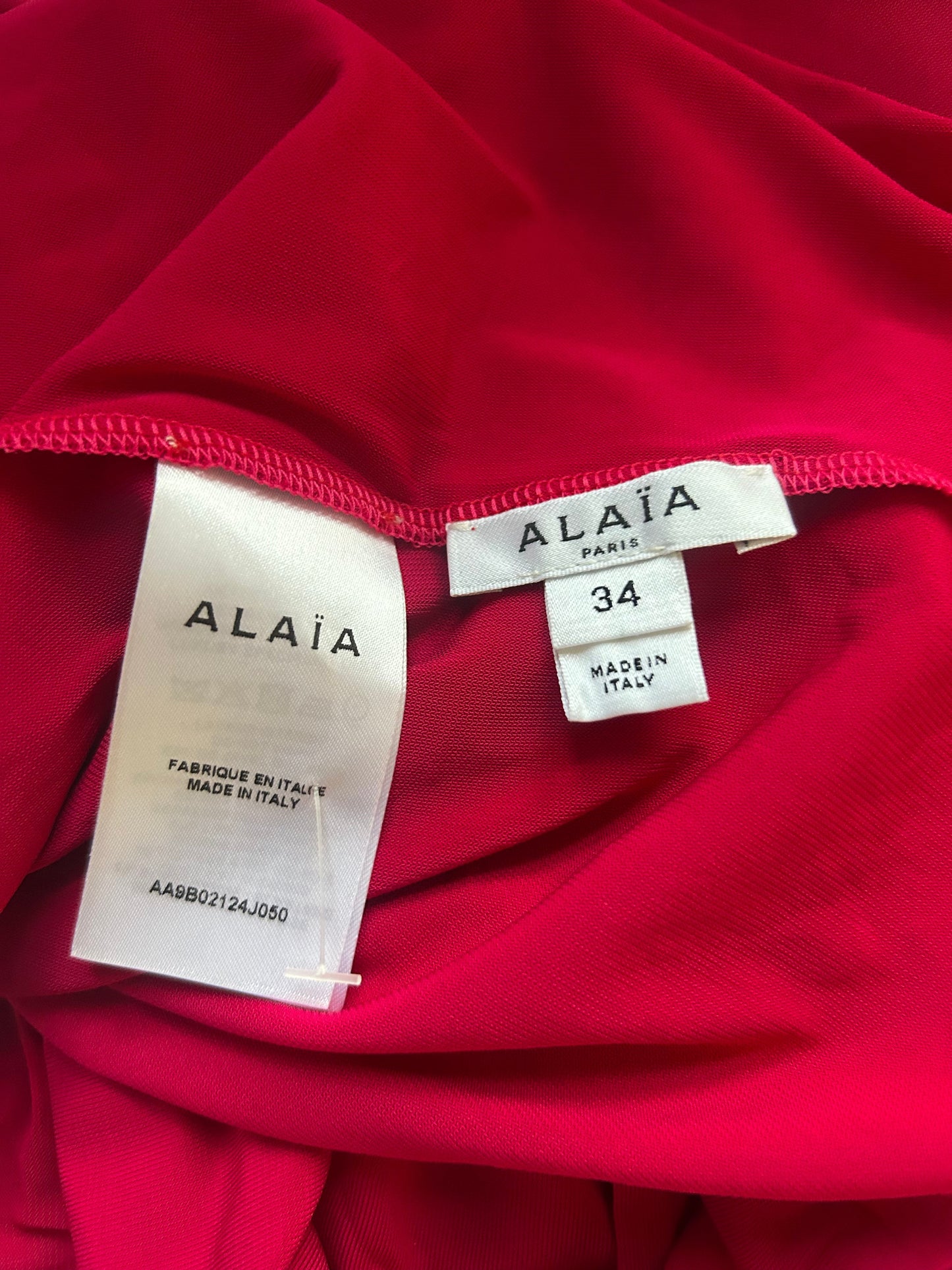 Ala•a Fuschia Turtleneck Jersey Long-Sleeve Bodysuit Size FR 34 (UK 6) RRP £810
