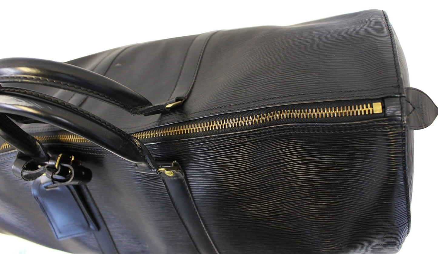 LOUIS VUITTON  Satchel Bag Epi Leather Black Keepall 50 Boston