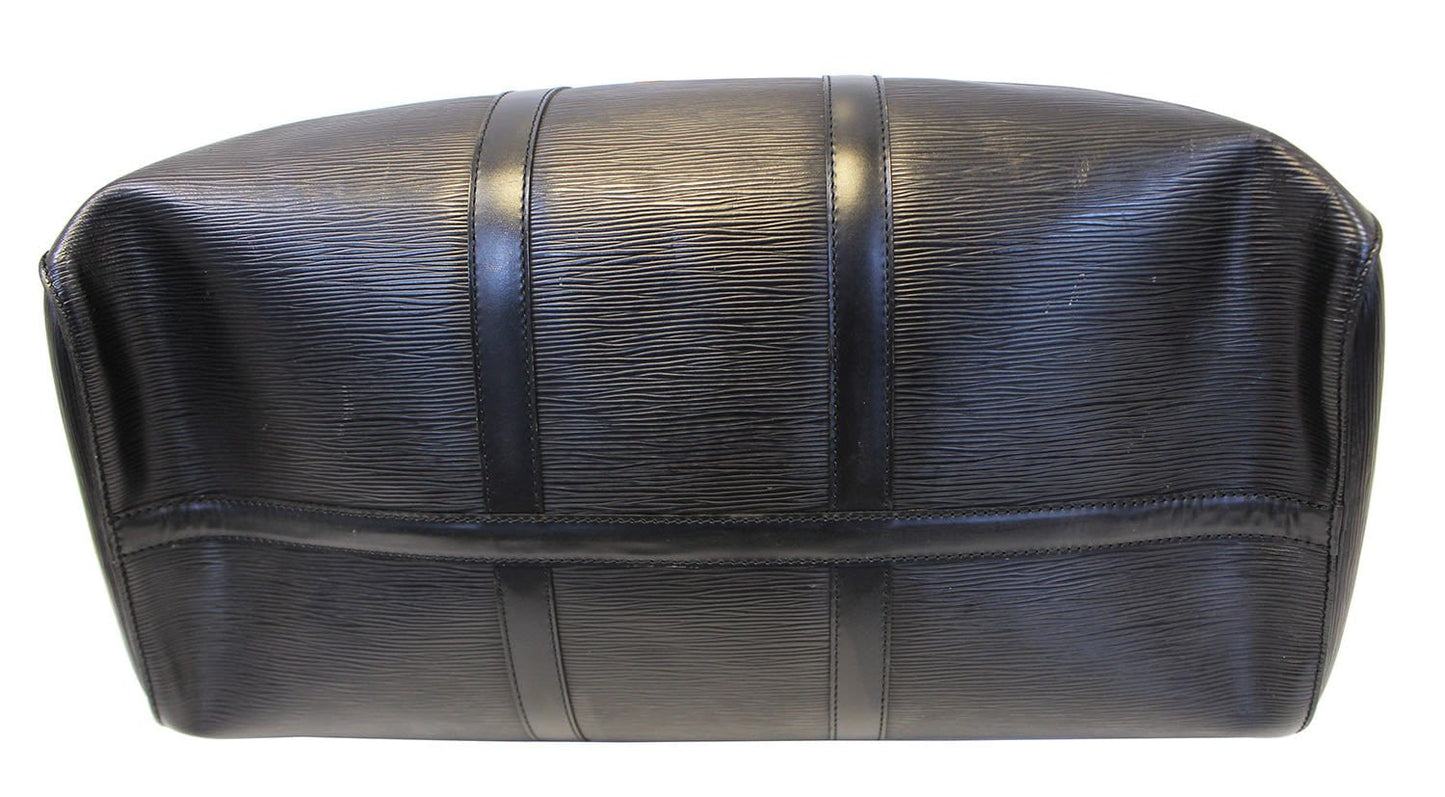 LOUIS VUITTON  Satchel Bag Epi Leather Black Keepall 50 Boston