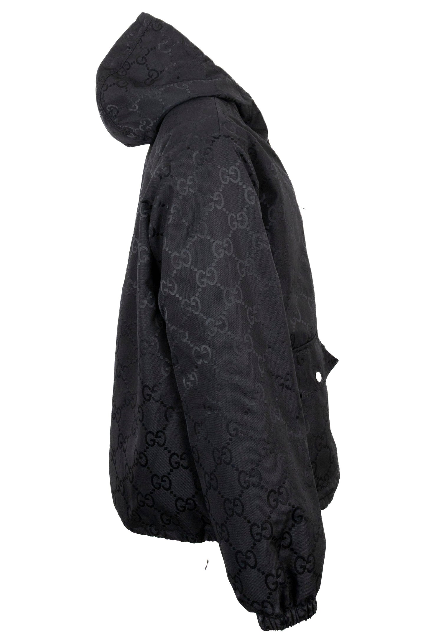 GUCCI Supreme Print Zip Jacket Black