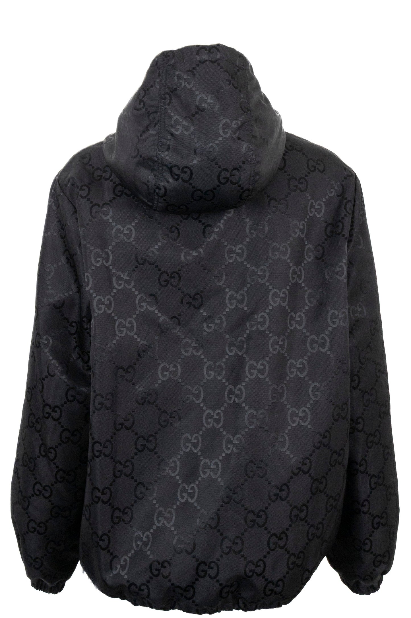 GUCCI Supreme Print Zip Jacket Black