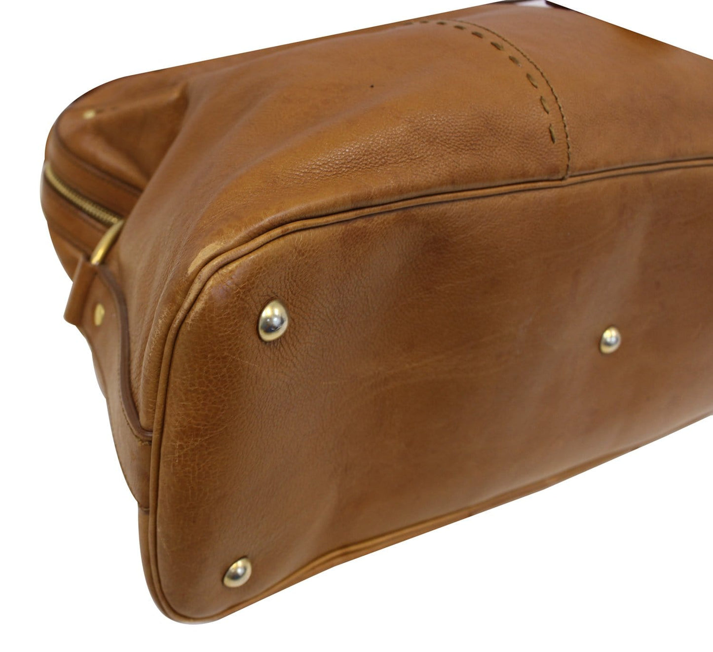 Yves Saint Laurent M  Brown Leather Satchel Bag