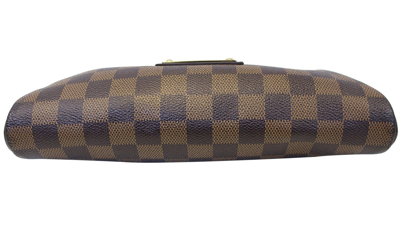 LOUIS VUITTON Damier Ebene Pochette Eva Clutch Shoulder Crossbody Bag