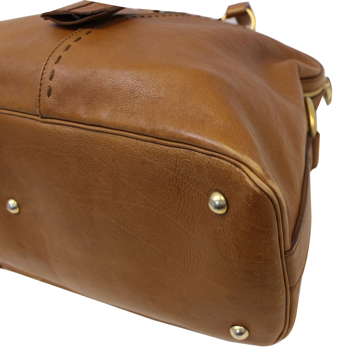 Yves Saint Laurent M  Brown Leather Satchel Bag