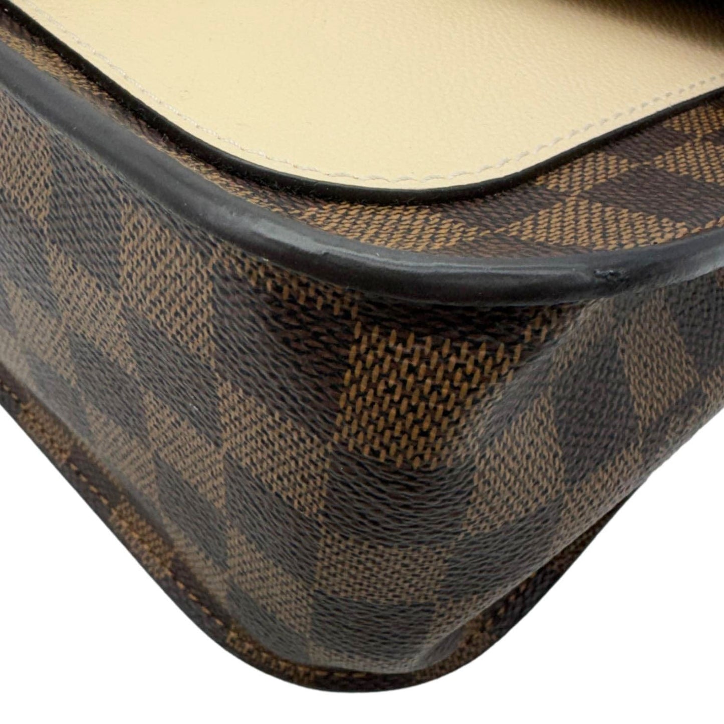 LOUIS VUITTON Beaumarchais Damier Ebene Shoulder Bag Brown