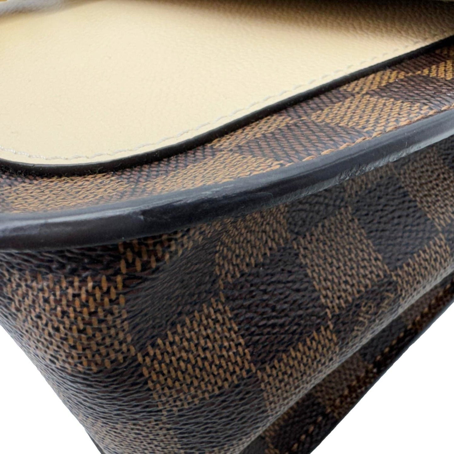 LOUIS VUITTON Beaumarchais Damier Ebene Shoulder Bag Brown