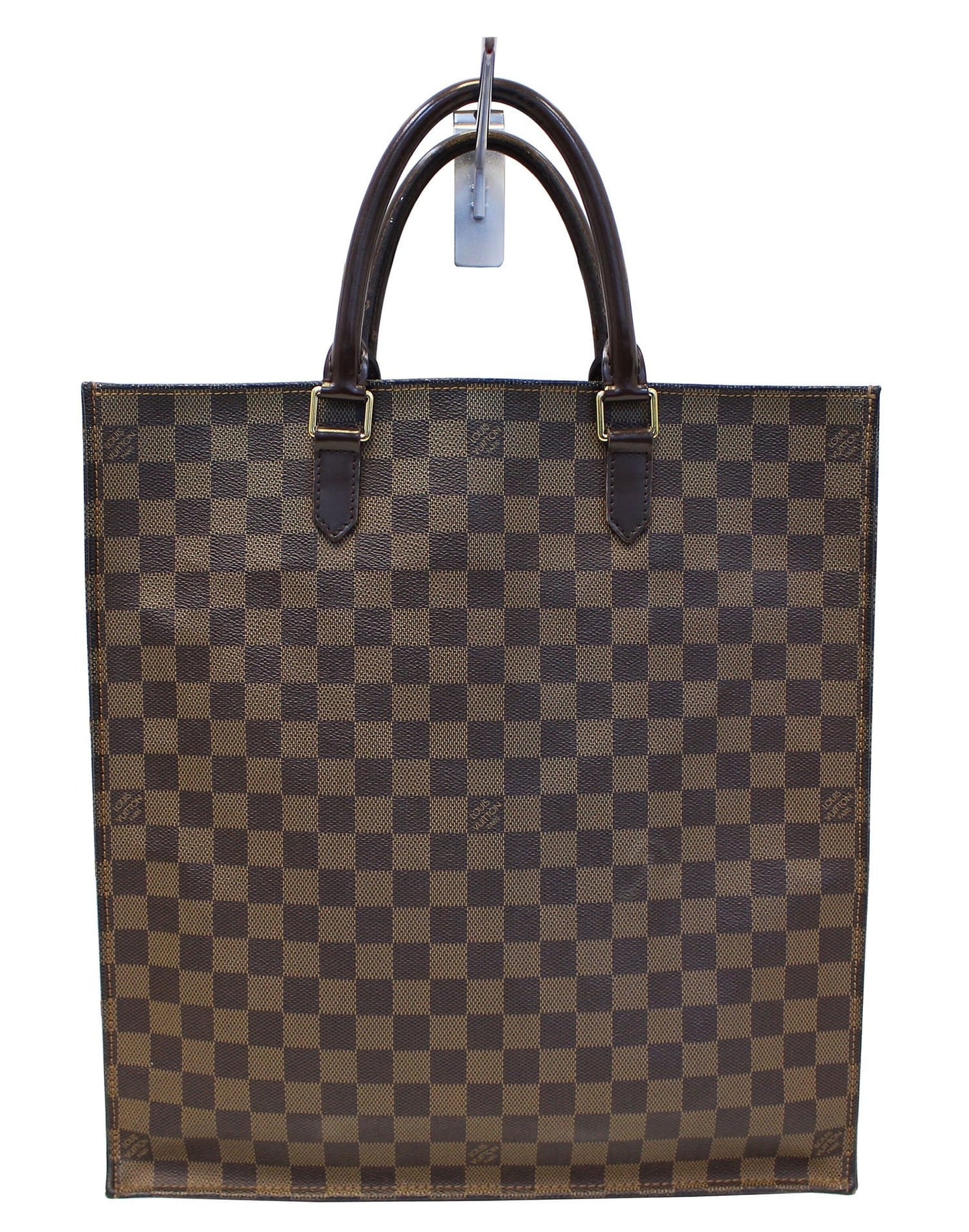 LOUIS VUITTON Damier Ebene Sac Plat Satchel Handbag